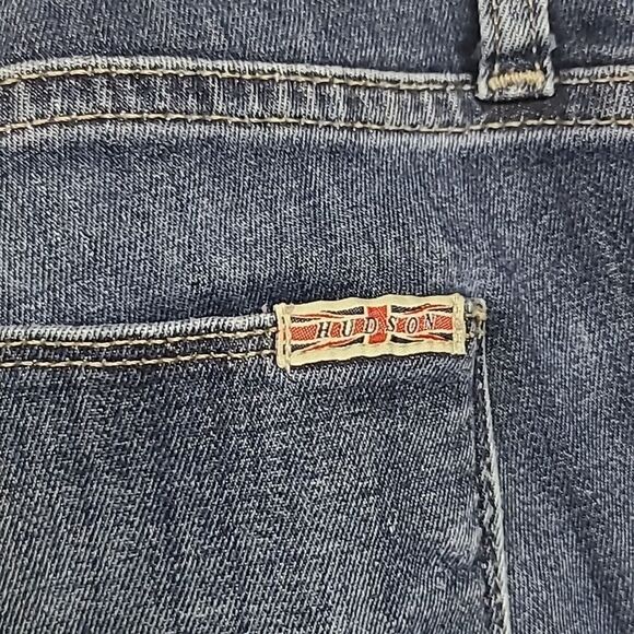 Hudson Colette Midrise Skinny Jean Size 26 Dark Blue Distressed Stretch Denim - Picture 6 of 11